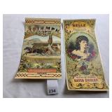 1880S BELLE OF VIRGINIA TOBACCO CADDY LABEL ,