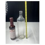 LARGE EMPTY GLASS HEINZ BOTTLE, SEALED BITTERS