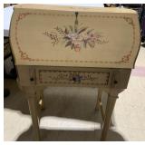 NEW DROP FRONT DESK, PAINTED FLOWER DESIGN W/