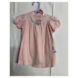 BABY PINK VINTAGE DRESS W/ FLOWER AND LACE IN