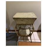 WICKER STAND WITH STORAGE 17.5 W X 29 H X 14 D