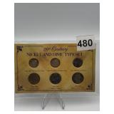 20TH CENTURY NICKEL AND DIME TYPESET INCLUDING