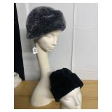 TWO HATS ONE BLACK ONE GRAY