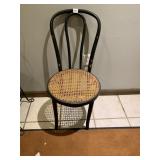 WOODEN CHAIR CANE SEAT 16.5 W X 36 H X 14 D