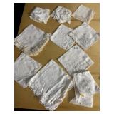 10 HANKIES INCLUDING WEDDING HANKIE