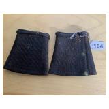 VINTAGE LEATHER COWBOY CUFFS W/ STRAPS