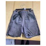 GERMAN SUEDE LEATHER LEDERHOSEN W/ LEATHER TRIM