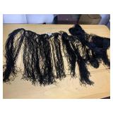 BLACK LONG FRINGE 65" X 20" LONG