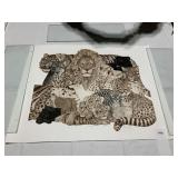 CHARLES BRAGG - CAT FAMILY READY 26" X 34" HAND