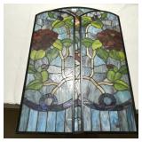 STAINED GLASS PANEL 44.5" X 32.5 OPEN - CLOSED