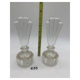 ART DECO PAIR OF PERFUMES W/ STOPPERS