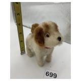 WIND UP PUPPY DOG MADE IN JAPAN , FUR UNDER NOSE