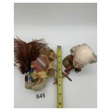 TEDDY BEAR AND NEW ORLEANS PORCELAIN GRANDPA