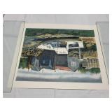 JOSEPH CORREALE "BEAHED BOAT" - LITHOGRAPH 22" X