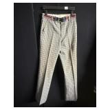 VINTAGE PLAID PANTS 32" X 32" W/ STRETCH BELT -