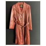 24 K LEATHER LONG COAT - DAN DI MODES BRASS