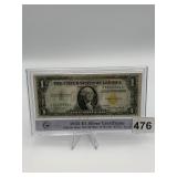 1935 $1 SILVER CERTIFICATE YELLOW SEA WORLD WAR