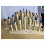 VINTAGE 8 CANDLE WINDOW LIGHTS GROUP OF FIVE