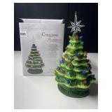 CHRISTMAS IS FOREVER CERAMIC TREE WITH