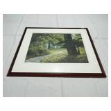 WALKWAY PRINT W/ MAT IN FRAME 32" X 25"