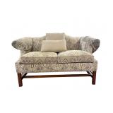 ETHAN ALLEN LOVESEAT W/ ARM PROTECTORS AND 3