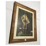 WILLIAM M. HARNETT - THE OLD REFRAIN - 31" X 24"