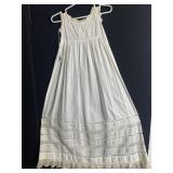 ANTIQUE LONG SLIP WITH LACE INSERT