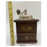 ZASSENHAUS COFFEE GRINDER MISSING KNOB ON DRAWER