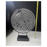 DECORATIVE METAL CRYSTAL SPHERE ON STAND MISSING