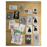 VARIOUS VINTAGE POSTCARDS AND SPELLING CARDS