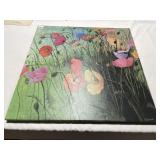 BLOOMING FLOWERS ON CANVAS BY NOVAK - 24" X 24"