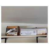 BOXED FIGURINE SET LABELED "THE PILGRIM PAIR" IN