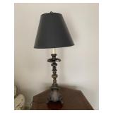 39" TABLE LAMP WITH BLACK SHADE