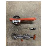 THREE VINTAGE KITCHEN UTENSILS COMPRISING