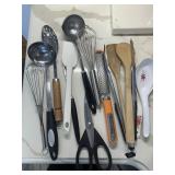 ASSORTED KITCHEN UTENSILS INCLUDING TWO WIRE