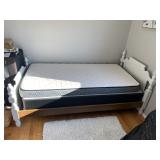 TWIN/SINGLE BED FRAME WITH WHITE PAINTED TURNED