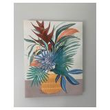 CANVAS PAINTING DEPICTING TROPICAL FOLIAGE IN