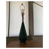 33" MCM TEXTURE BLUE AND GREEN CERAMIC LAMP WITH