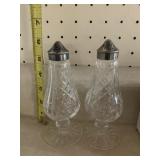 WATERFORD PAIR OF CLEAR CUT GLASS SHAKERS
