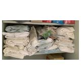 SHELF OF LINENS, BED SHEETS, TWIN/QUEEN