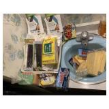 NEW SPONGES, PORTA JOHN, CLEANING CLOTHS, COMBS