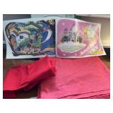 ASSORTED TABLE LINENS FABRICS PINE CONE