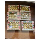 6 BOXES SHINY BRIGHT GLASS ORNAMENTS MINIS