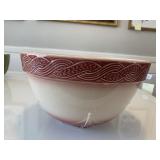 LONGABERGER BOWL WITH CREAM-COLORED BODY AND