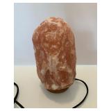 IRREGULAR, PINK-TONED ROCK SALT LAMP WITH NATURAL