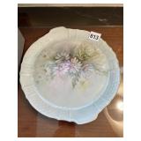 HAND PAINTED FLOWER DESIGN PLATE HEINRICH GERMANY