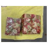 FLORAL GIFT BAG WITH BURGUNDY BACKGROUND