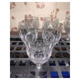 5 WATERFORD GLASSES FEATURING INTRICATE DIAMOND