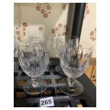4 WATERFORD GLASSES FEATURING INTRICATE DIAMOND