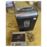 PAPER SHREDDER, GEMINI 3500 VHS REWINDER